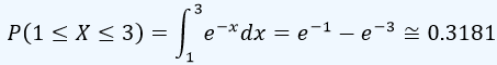 calculo probabilidad de funcion de densidad de probabilidad f(x)=exp(-x) exponencial